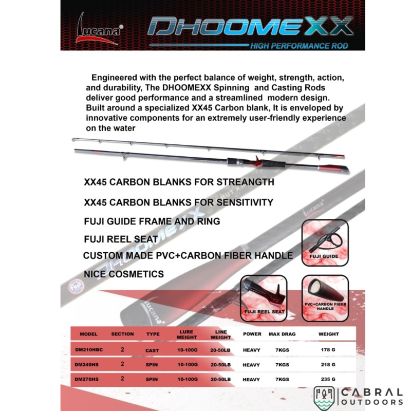 Lucana Dhoomexx Carbon Technology  7ft-9ft Rod 7ft(BC)