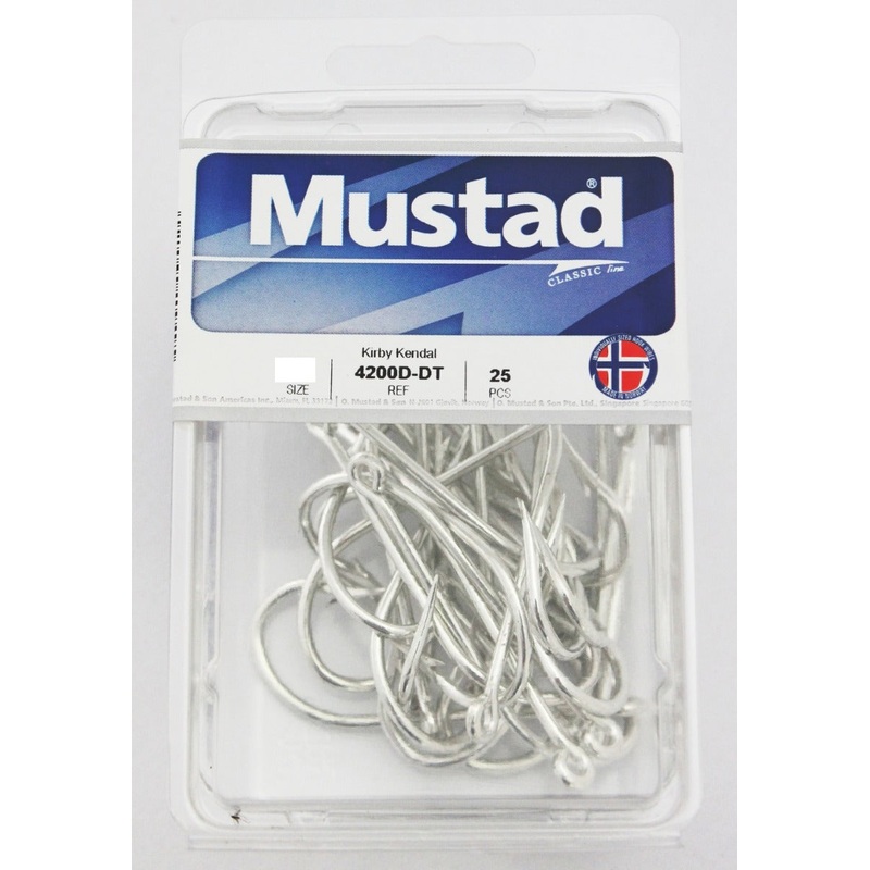 Mustad Kirby Kendal 4200D-DT Hook 25 Pack 1/0