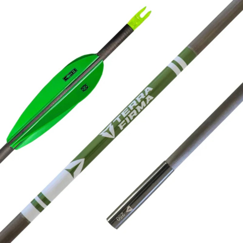 Terra Firma Fortis T1 Fletched Arrows Dozen 500 Black