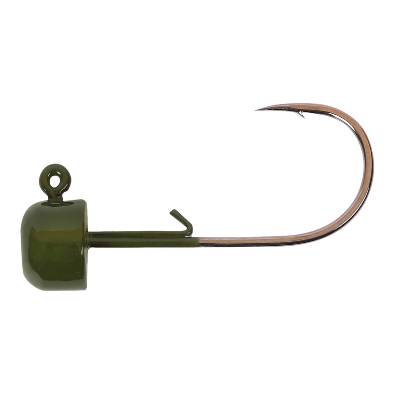 Owner Block Head Jig Head 1/16 oz Green Pumpkin