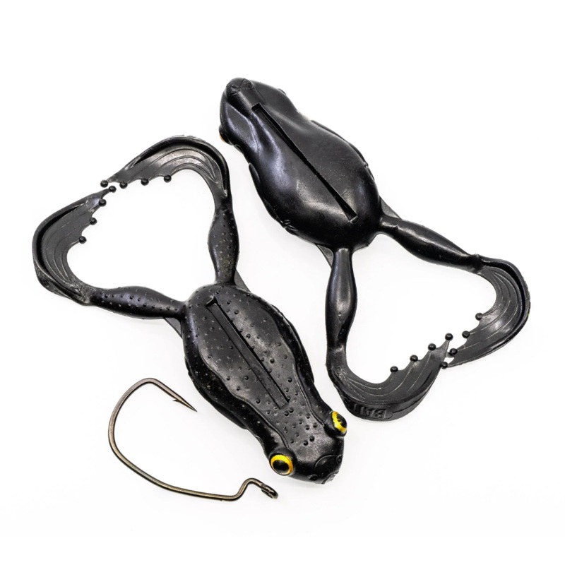 Chase Baits Flexi Frog Rigged Soft Plastic 40mm Black