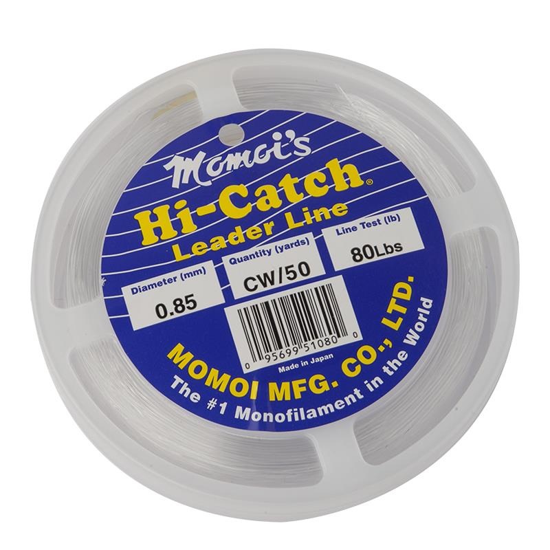 Momoi Hi-Catch Monofilament Leader Line Clear 30# 50yd
