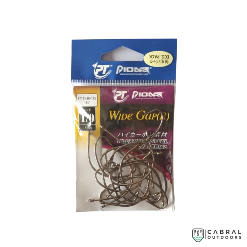 Pioneer Wide Gap(R) Worm Hooks | Size: 1/0-3/0 1/0
