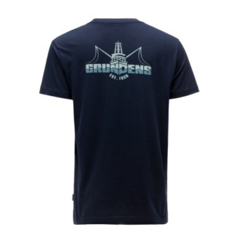 Grundens Logo Boat SS T-Shirt Dark Navy MD
