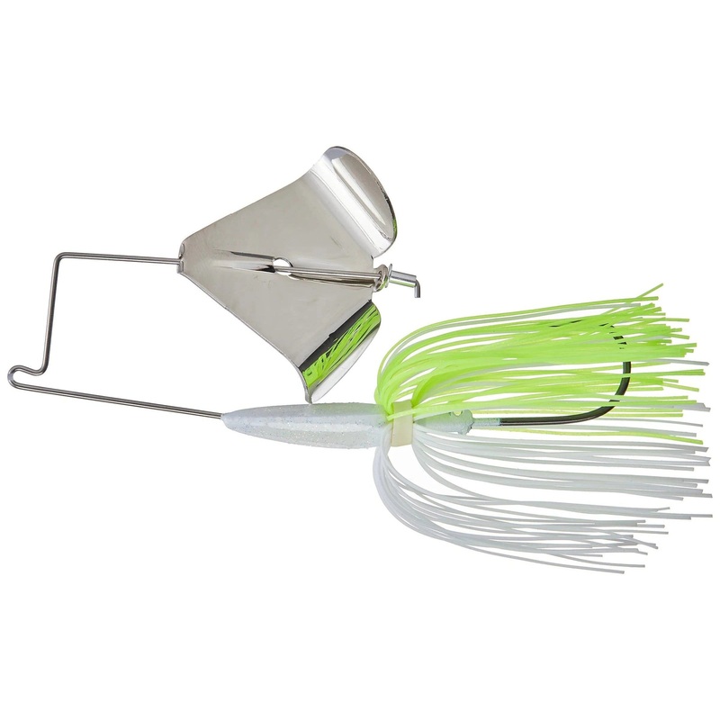 Nichols Reflex Buzzbait White Chartreuse Nickel 1/4oz