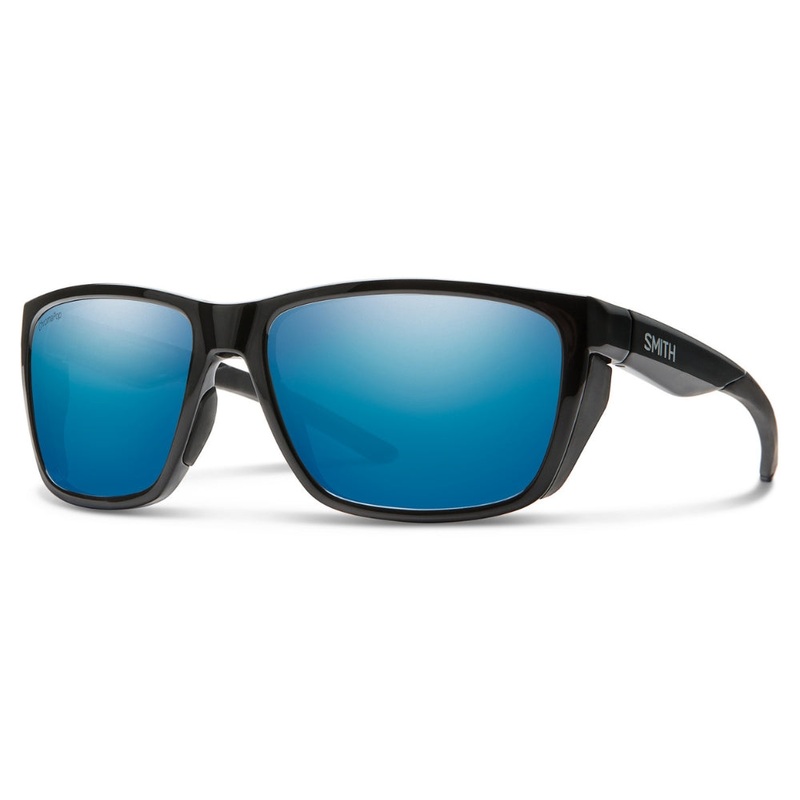 Smith Optics Longfin Polarised Sunglasses Black Frame / Blue Mirror