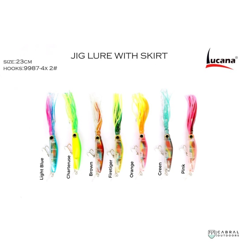 Squid Lure With Skirt  | Size: 23cm Light blue