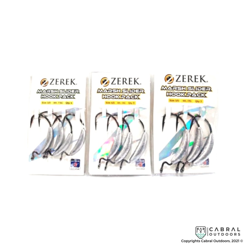 Zerek Marsh Slider Hook Pack | Size:1-5/0 1 7.5g