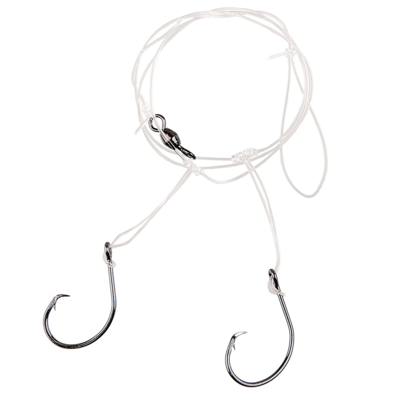 Lazer Sharp Circle Hook Striped Bass Rig Platinum Black Hook