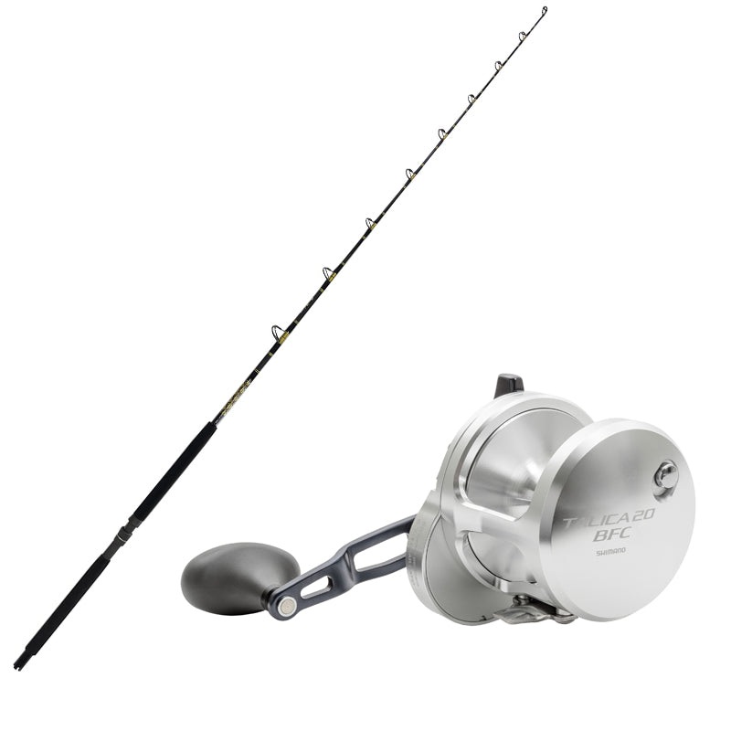 Shimano TALICA 20 BFC Conventional with CHAOS KC 20-40 7FT Composite Rod Combo CHAOS Gold