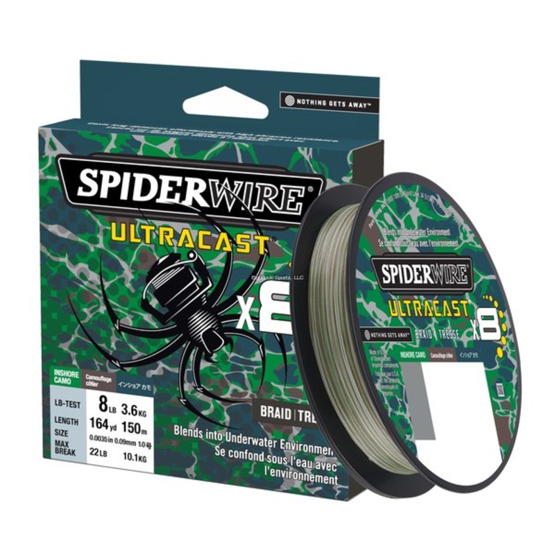 SpiderWire Ultracast Braid Filler Spools Aqua Camo 164yd 4/.05