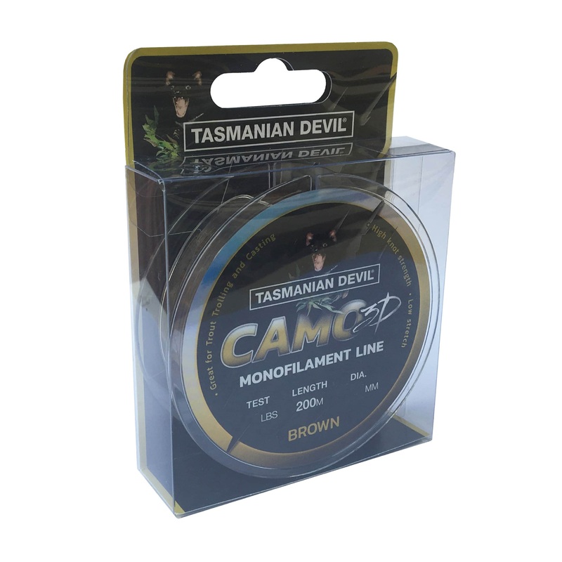 Tasmanian Devil 3D Camoflage Mono Fishing Line 10lb Brown