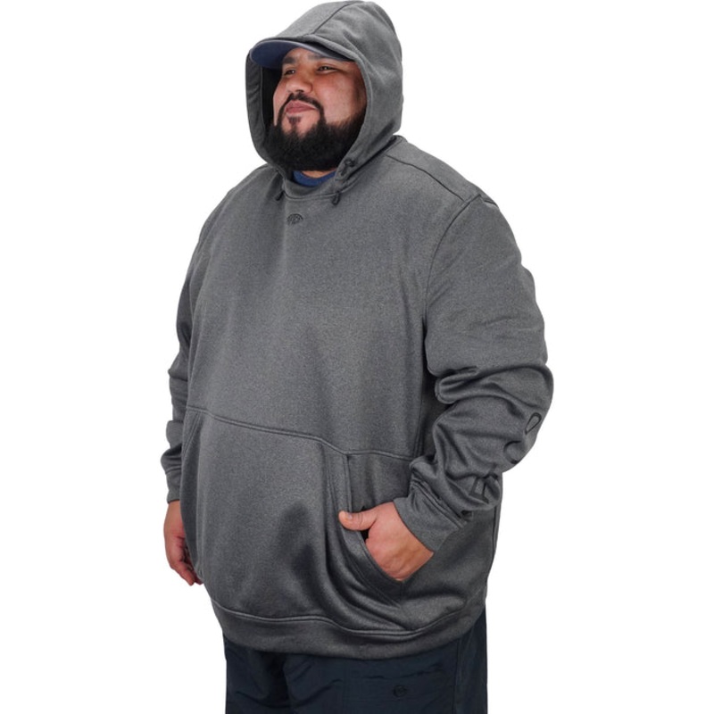 AFTCO Big Guy Shadow Performance Hoodie Charcoal Heather 3XLarge