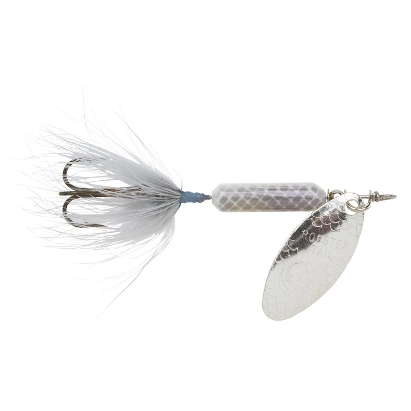 Original Rooster Tail with Treble Gray Minnow 1/8oz