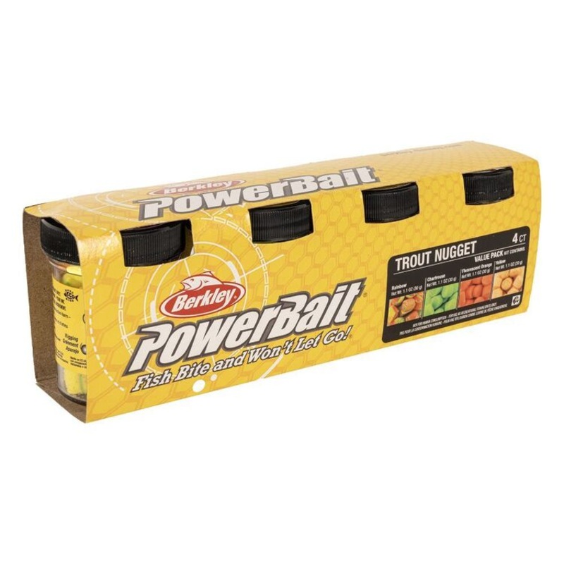 Berkley PowerBait Trout Bait Nuggets Bulk 4 Pack