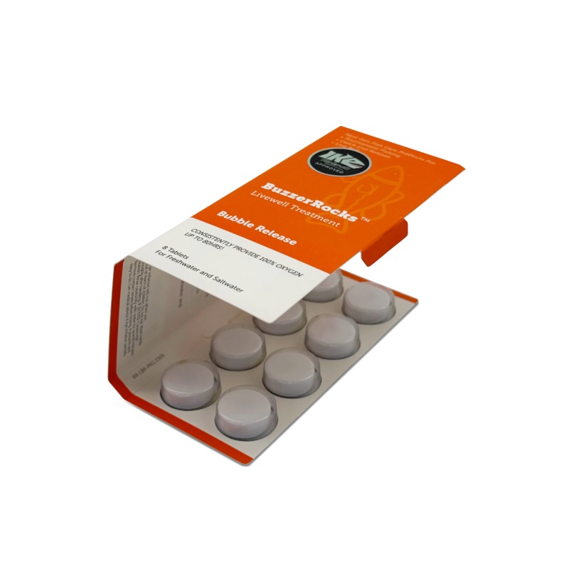 Buzzer Rocks Livewell Treatment – Bubble Release