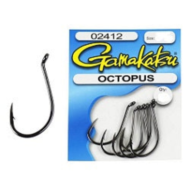 Gamakatsu Octopus Hooks Black 1 8-pack