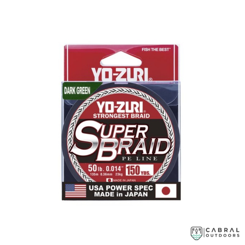 Yo-Zuri Super Braid Line | 135-275m | Dark Green 135m 10lb | 0.15mm
