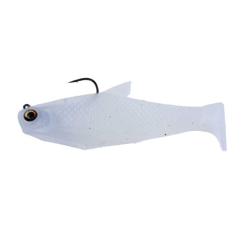 Bull Shad Bacca Burrito Swimbait Pearl 6″ Med. Sink