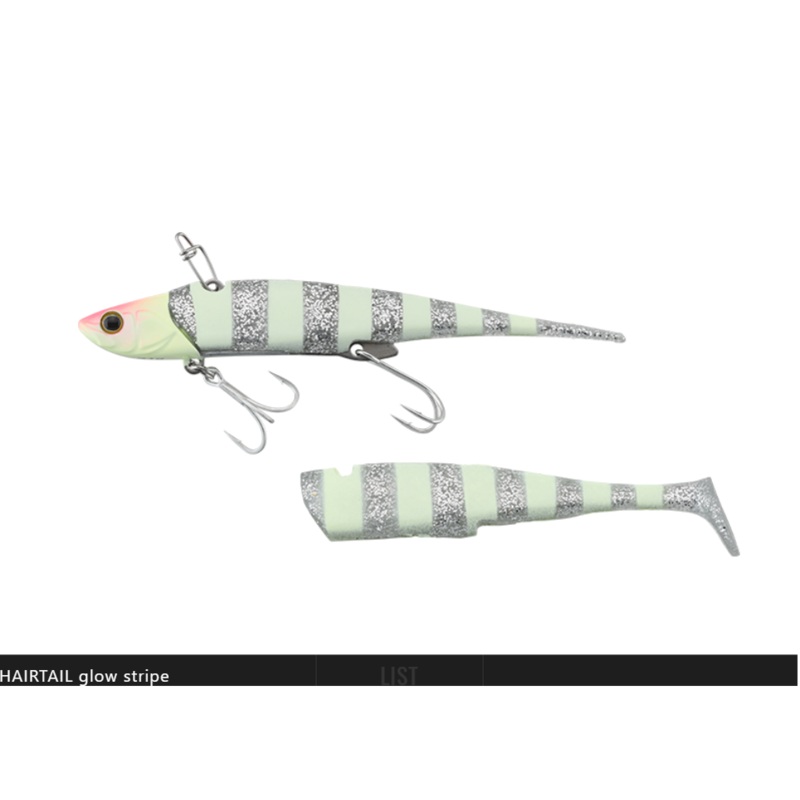 JACKALL BIGBACKER Soft Vibe 28g HAIRTAIL GLOW STRIPE