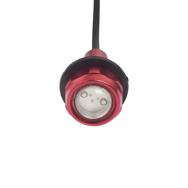 Yak-Power 2-Piece Super Bright LED Button Light Kit Red