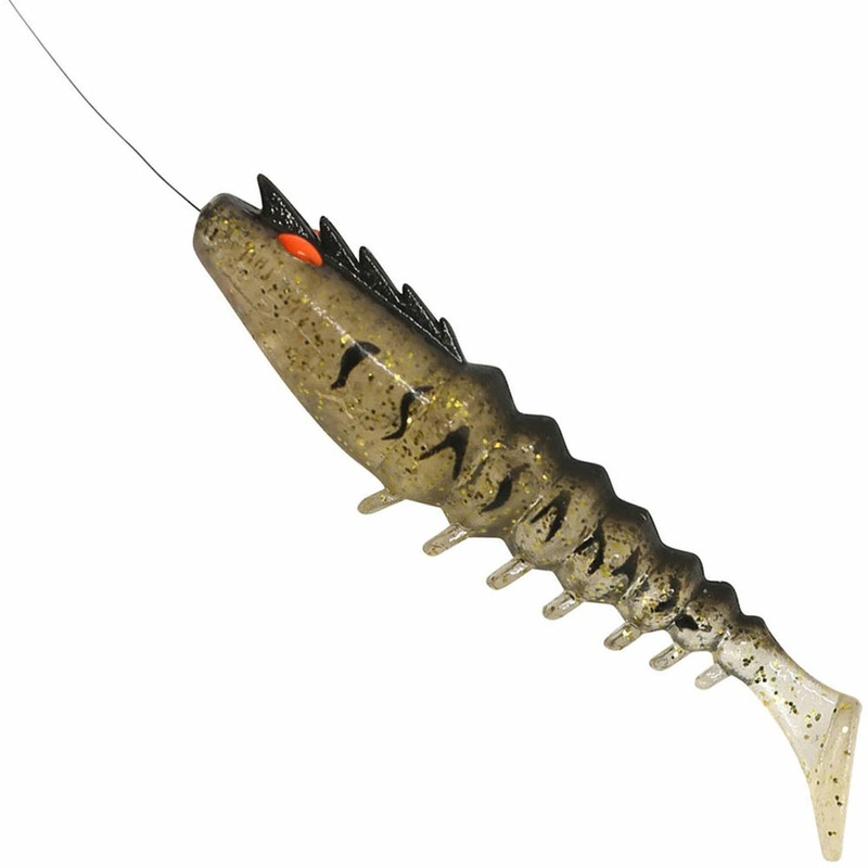 Squidgies Original Paddle Tail Prawn Soft Plastic Lure 110mm Black Gold