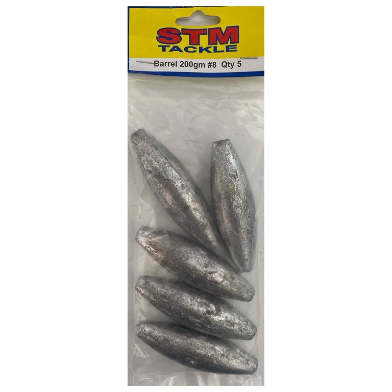 STM Barrel Sinkers (Pack) #1 7gm H/PACK (25 Sinkers)