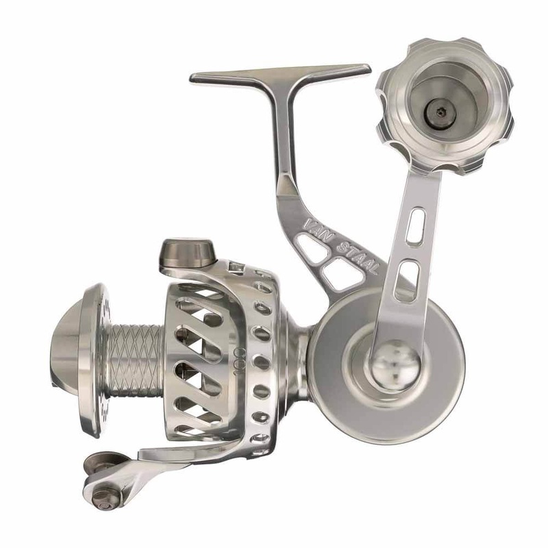 Van Staal VSX2 Bail-Less Spinning Reel BLACK 100 Left Side Handle