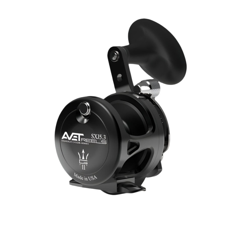 Avet SX G2 Series Lever Drag Conventional Fishing Reels SXJ5.3 G2 (with Glide Plate) Black