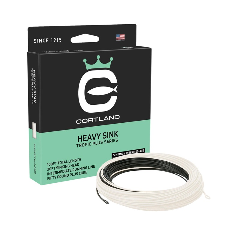 Cortland Tropic Plus Series Heavy Sink Fly Line Black / Smoke WF 9 / 10 – 400 Grains