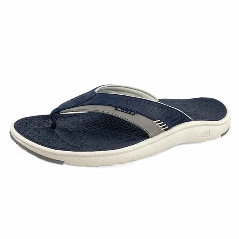 Skuze Stingray Grey/Navy 3Pt Thong Sandal 14