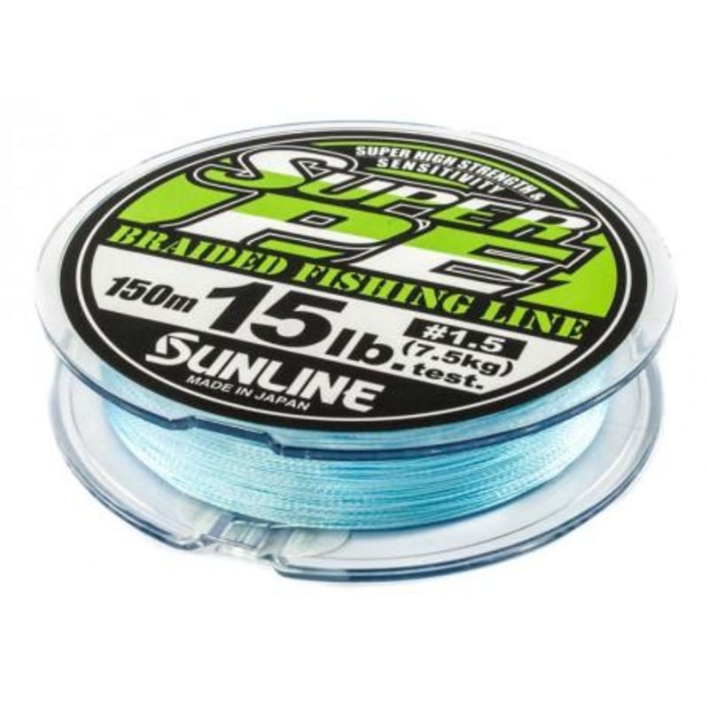 Tresse Sunline NEW Super PE 150m #0.4/0.104 4LB/2kg – bleu ciel
