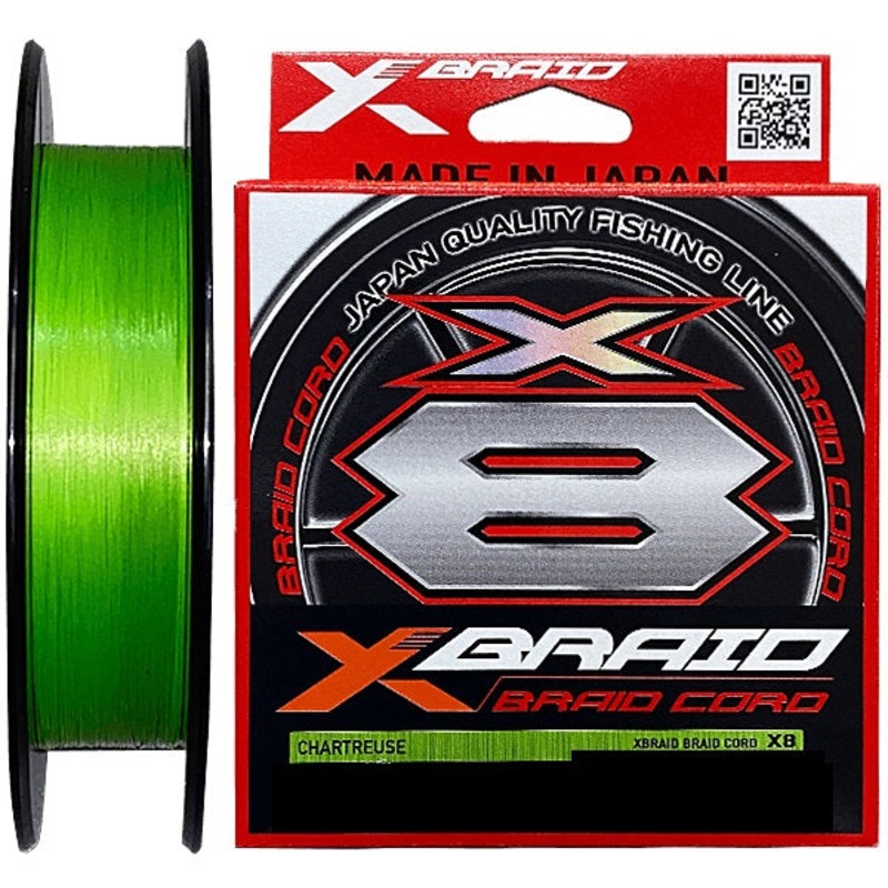 YGK X-Braid Cord X8 Braided Line Chartreuse 150m 14lb
