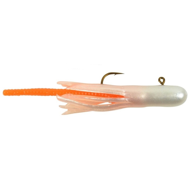 Berkley PowerBait Pre-Rigged Atomic Teaser Jig 1/32oz Pearl Orange