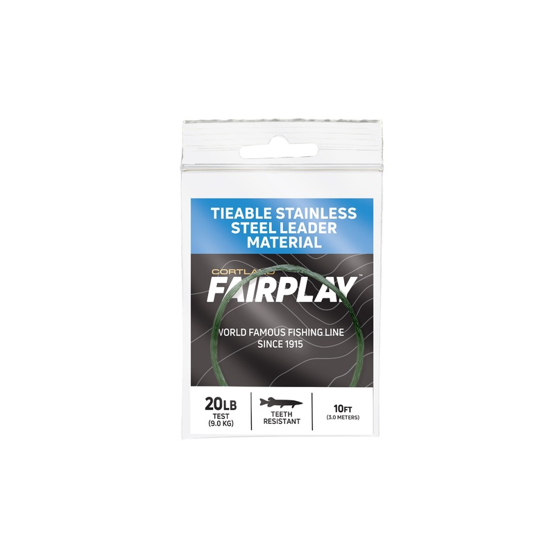 Fairplay Tie-Able Stainless Steel Leader Material Green 20 LB 10 FT