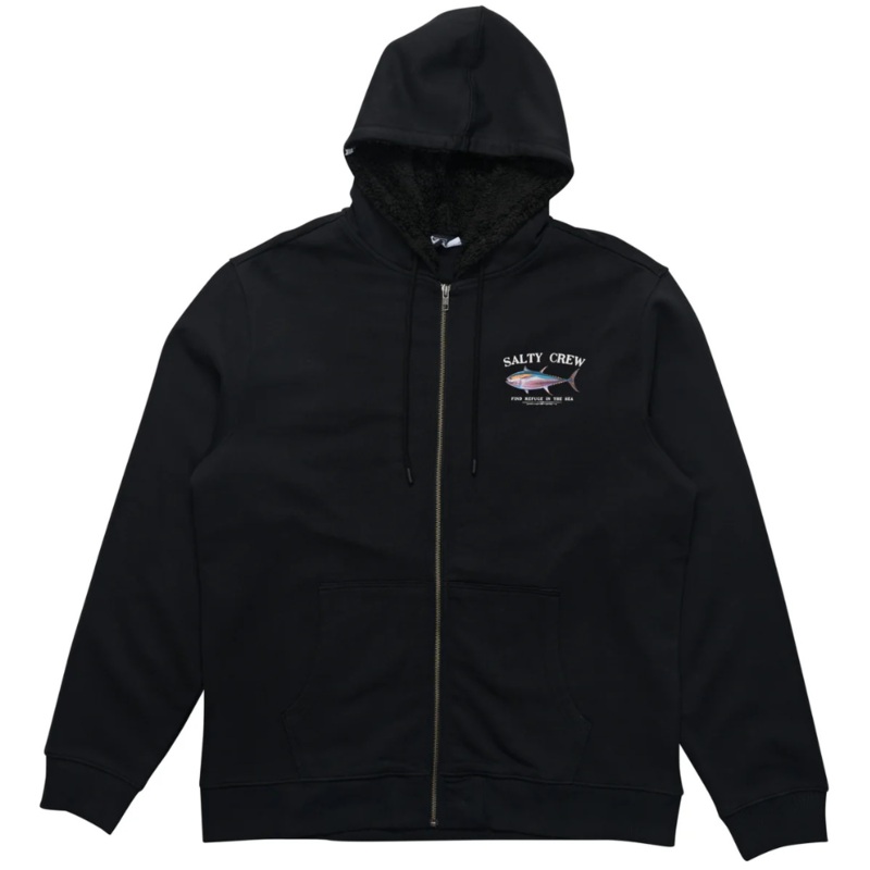 Salty Crew Big Blue Fleece Lined Zip Thru S Black