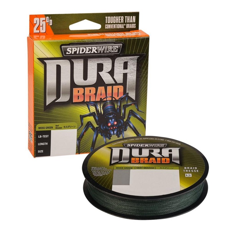 SpiderWire Durabraid Braided Fishing Line – 300yd 20# Moss Green
