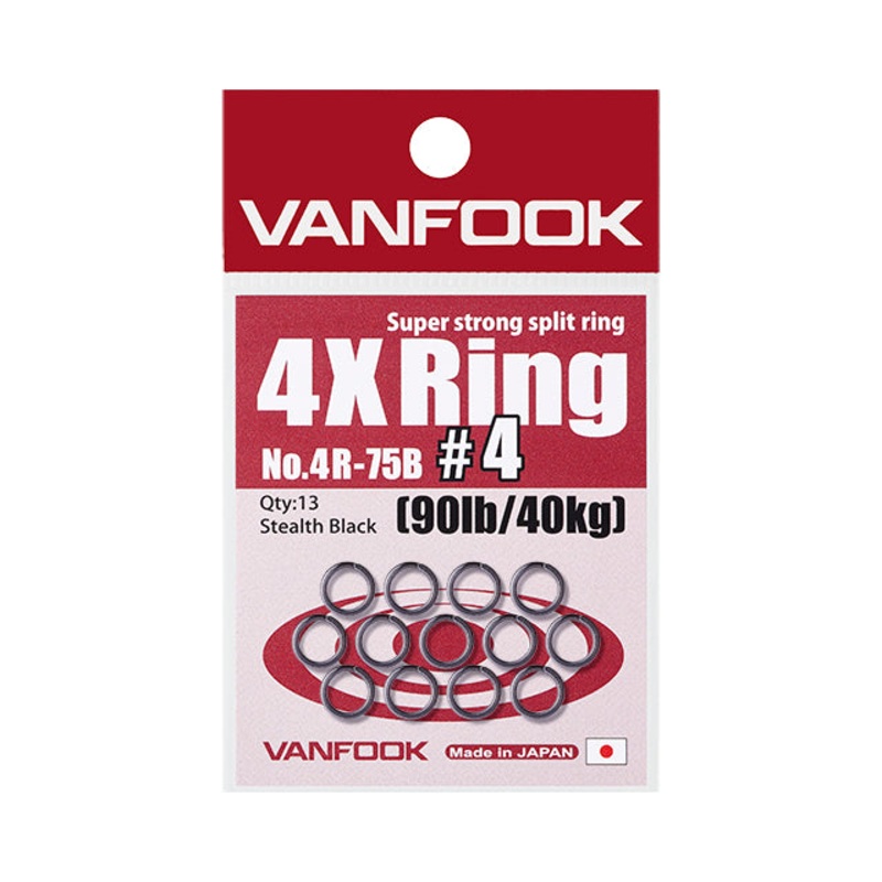 Split Ring – Vanfook – Super Strong Split Ring 4X Ring 4R-75B #1 (30Lb) (22pcs)