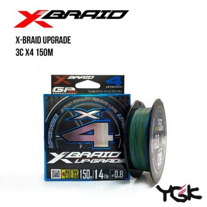 XBraid (YGK) Upgrade 3C X4 200m #0.4 (8lb / 3.63kg)