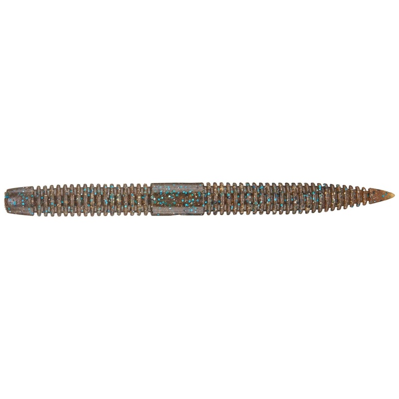 Zappu Limbooo Worm Green Pumpkin Blue Flake 4″ 7pk