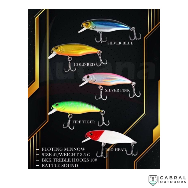 Lucana Tiny Hard Lure | 5.2cm | 3.5g 3.5g Red Head