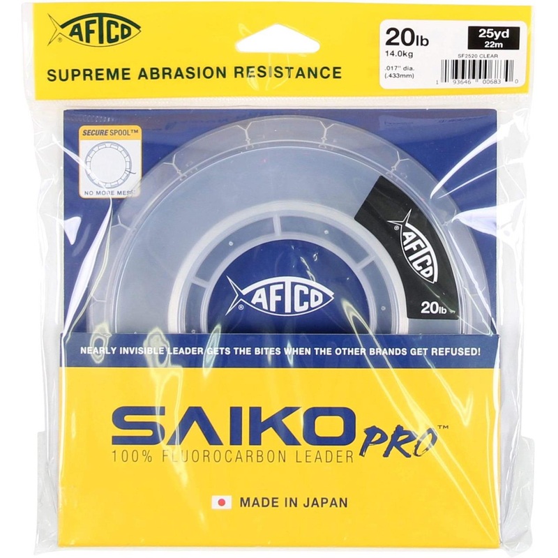 Aftco Saiko Pro Fluorocarbon Leader Line 40lb 25yds