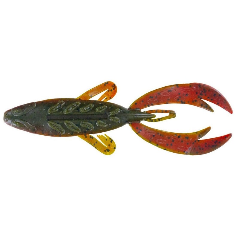 Big Bite Baits Fighting Frog Green Pumpkin Texas Red 4″ 7pk