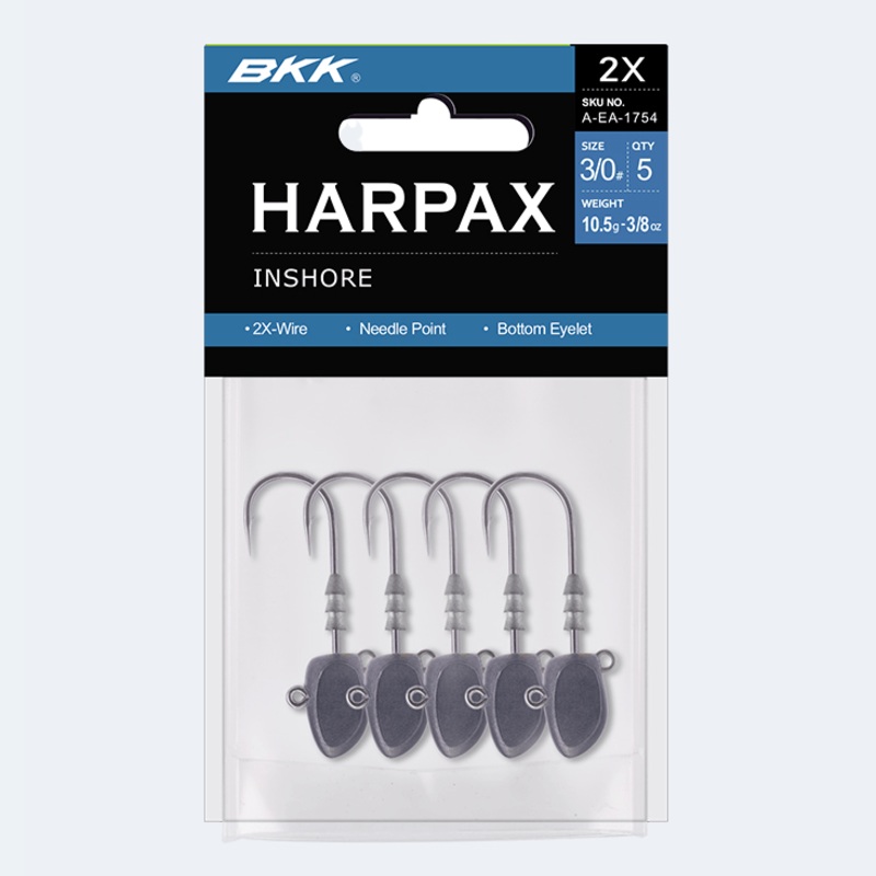 BKK Harpax Inshore Jigheads 1/0 (1/8oz) – 6pk