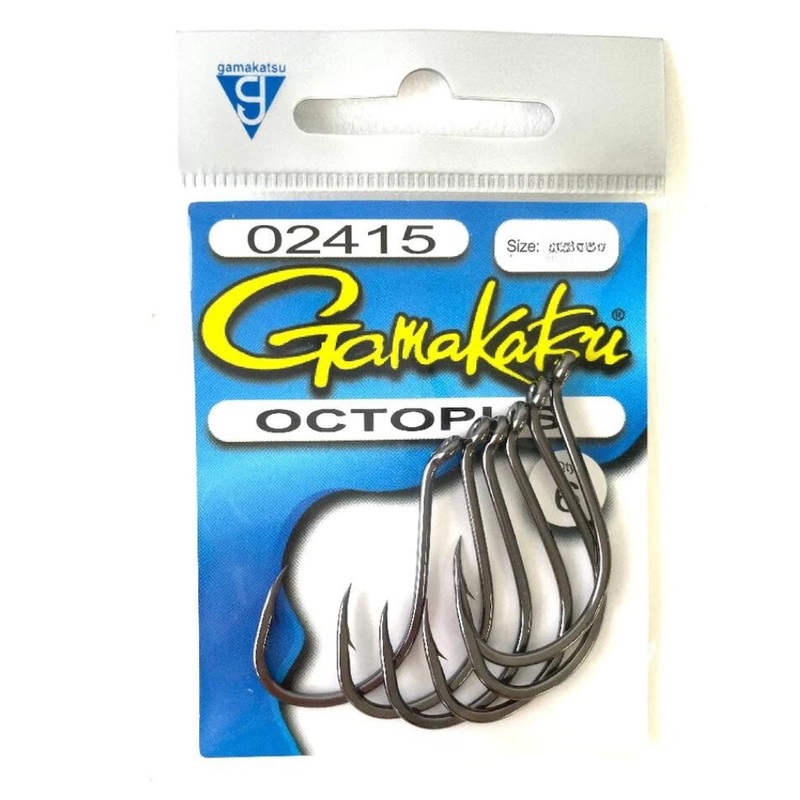 Gamakatsu Octopus Black Hooks 1 8PK Black