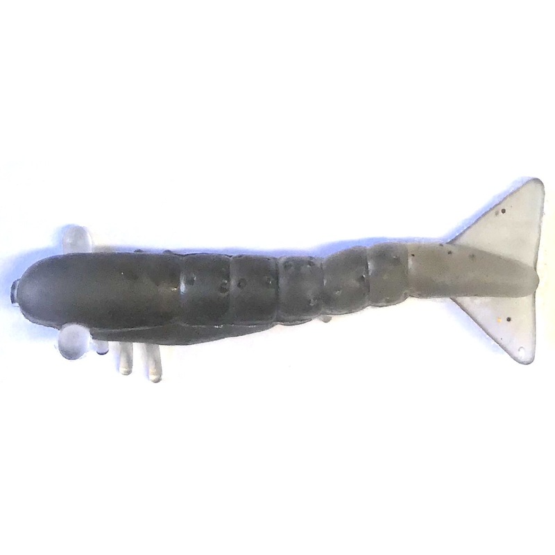 Gladiator Smash Bait Prawn 5cm Soft Plastic Fishing Lure Black