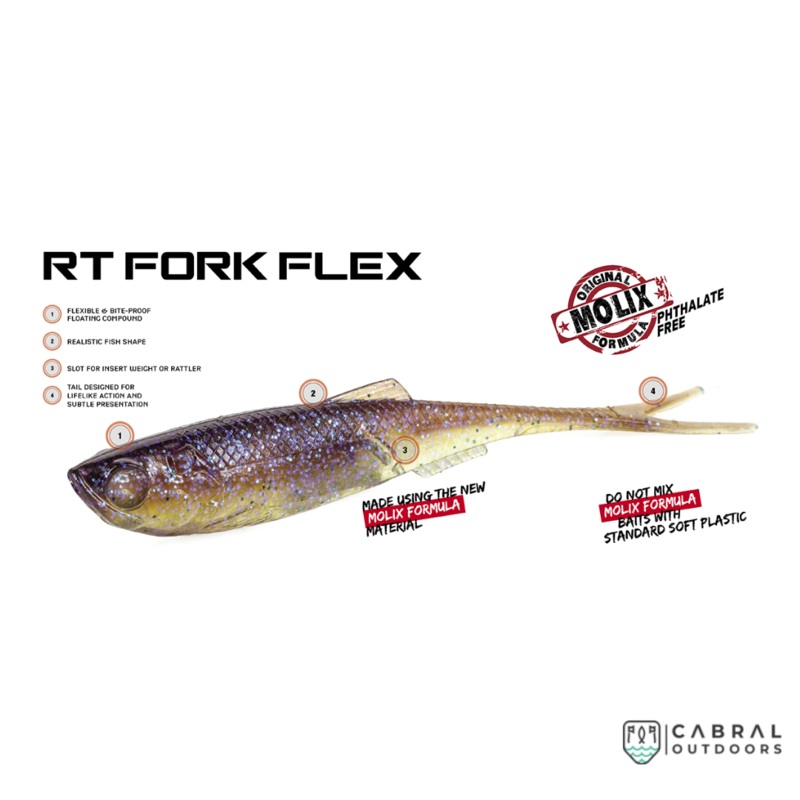 Molix RT Fork Flex | Size: 4-5 in | Pearl White 4″ (92)