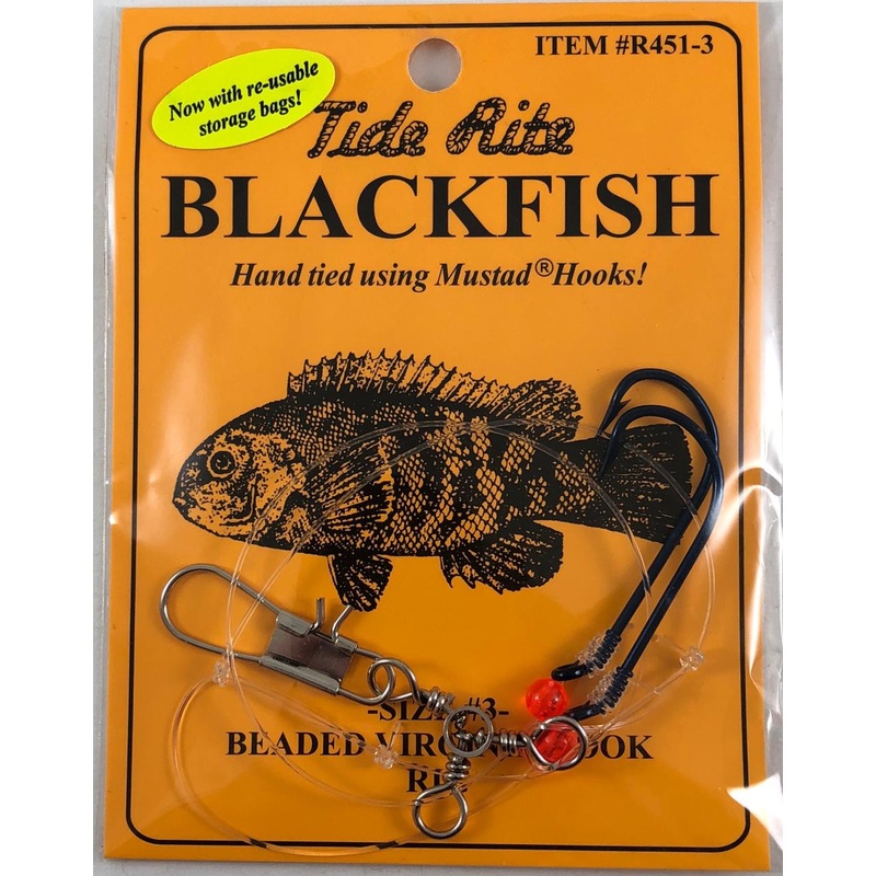 Tide Rite R451 Blackfish Hi-Lo Rig with 3-Way & Interlock Snap #3 Virgina Hook