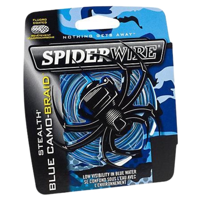 SpiderWire Stealth Blue Camo Braid – 300yd 10LB
