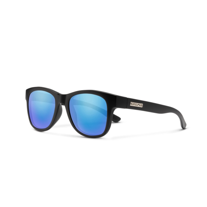 Suncloud Loveseat Polarized Sunglasses Matte Black – Blue Mirror